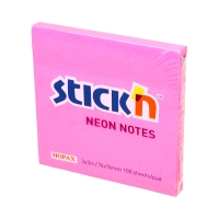 Karteczki samoprzylepne 76x76/100 ciemnoróżowe neon 21165
