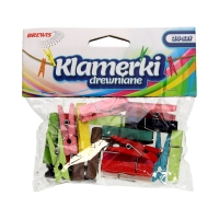 Klamerki ozdobne 3.5cm kolorowe Brewis - opak. 20 szt.