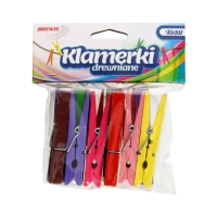 Klamerki ozdobne 7.2cm kolorowe Brewis - opak. 12 szt.
