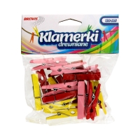 Klamerki ozdobne 4.5cm kolorowe Brewis - opak. 20 szt.