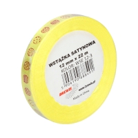 Wstążka satynowa 12mm żółta wielkanoc Brewis WSE12-3