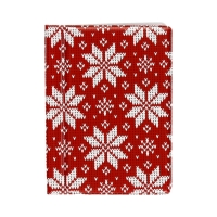 Okładka na dokumenty mini Sweterek Śnieżynki czerwona Biurfol