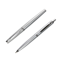 Komplet pióro wieczne + długopis Silver Zenith 07600202