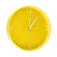 Zegar ścienny żółty WOW Leitz