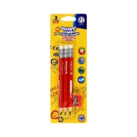 Ołówki jumbo do nauki pisania + temperówka Astra (3)