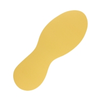 Naklejki na podłogę usuwalne - Stopy żółte Durable - 5 par