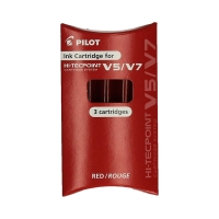 Wkład pióro kulkowe czerwony (3) V5/V7 Pilot