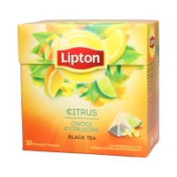 Herbata ekspresowa czarna Lemon Lipton piramidka 20t