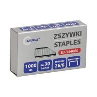 Zszywki 26/6 cynkowe (1000) Taurus
