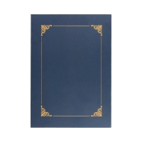 Teczka ozdobna dyplom granatowa złota ramka