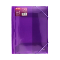 Teczka gumka A4 transparentna fioletowa Patio PAT4003S