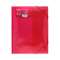 Teczka gumka A4 transparentna różowa Patio PAT4003S