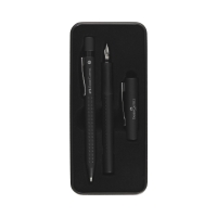 Komplet pióro wieczne + długopis czarny Grip 2011 Faber Castell FC140983