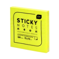 Karteczki samoprzylepne 75x75/100 neon Interdruk