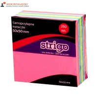 Karteczki samoprzylepne 50x50/250 neon/pastel Strigo SSN016