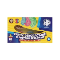Farby dekoracyjne 6kol 10ml perlowe