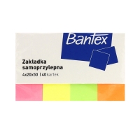 Zakładki indeksujące 20x50/40 4kol Bantex 6846