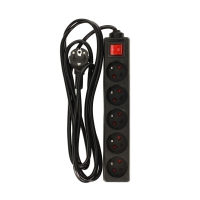 Listwa zasilająca 5g 3m czarna Omega Socket 41106