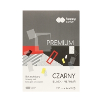 Blok techniczny A4/10 czarny Happy Color