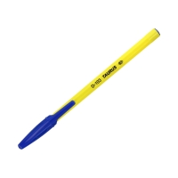Długopis 0.7mm niebieski obudowa żółta Taurus D-103