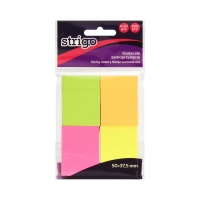 Karteczki samoprzylepne 50x37.5 - 4x50 neon Strigo SSN005