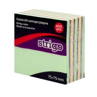 Karteczki samoprzylepne 75x75/400 pastel Strigo SSN002
