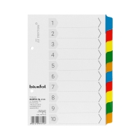 Przekładki kartonowe A5 10k kolorowe Biurfol