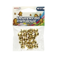 Dzwoneczki metalowe 1.2cm złote (20) Brewis