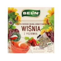 Herbata ekspresowa wiśnia/poziomka Belin 20t piramidka