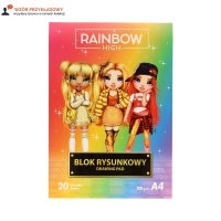 Blok rysunkowy A4/20 biały 100g Rainbow High 106022014