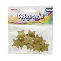 Dekoracje drewniane samoprzylepne Gwiazdki Brewis DD1 - 12szt.