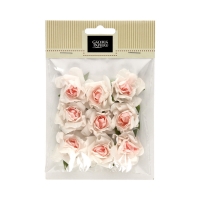 Kwiaty papierowe samoprzylepne Róże różowe (9)