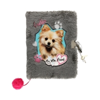 Pamiętnik z kłódką A5/96 Włochacz MLF Pink Dog