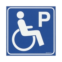 Znak Parking dla niepełnosprawnych 100x100 PN RA116