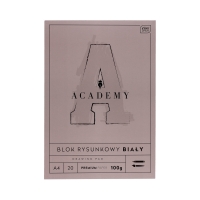 Blok rysunkowy A4/20 biały Academy Interdruk 100g