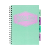 Kołozeszyt B5/200str kratka morski Project Book pastel Pukka