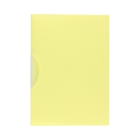 Skoroszyt klips A4/PP pastel żółty Biurfol
