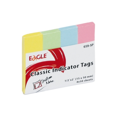 Zakładki indeksujące 15x50/50 4kol pastel Eagle 659-5P
