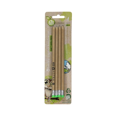Ołówek papier kraftowy z/g - 4szt. Astra ECO 206022027