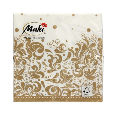 Serwetki 33x33 3w Ornament Gold 054602 (20)