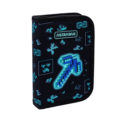 Piórnik Astrabag z wyposażeniem pojedynczy 1klapka AC11 Dark Pixel