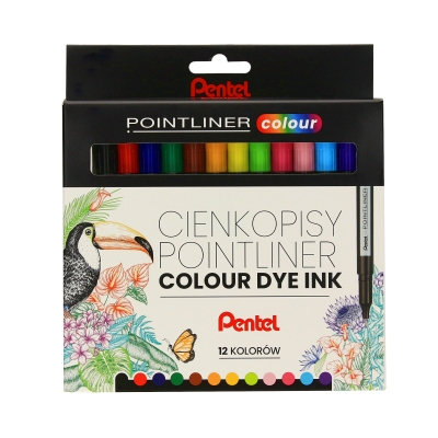Cienkopis 0.4mm 12kol Pentel S40-ST12PL