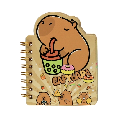 Notesik na spirali 7.9x10.5/50k Przekąski Kapibara