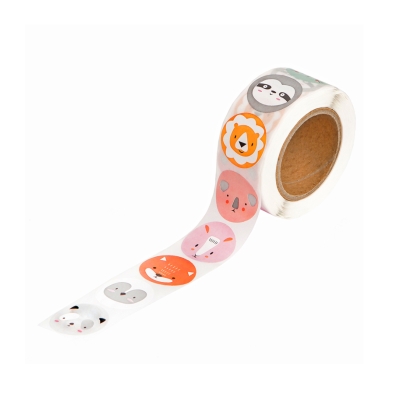 Naklejki motywacyjne na rolce Słodkie zwierzęta (500)