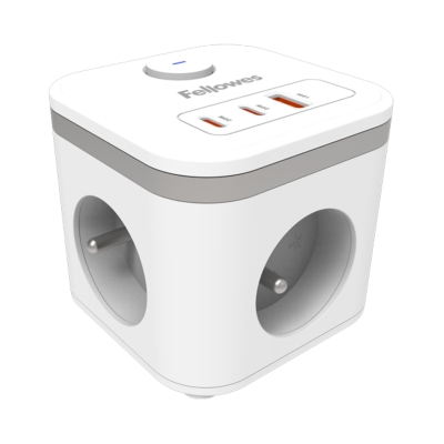 Rozgałęźnik 3 gniazda biały PowerCube Fellowes