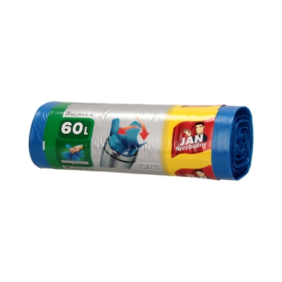 Worki śmieci 60l niebieskie wiązane EasyPack (20)
