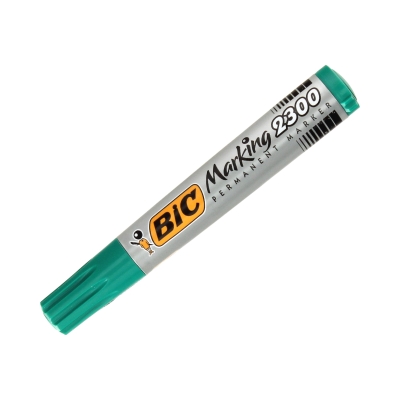 Marker permanentny 3.7-5.5mm zielony ścięty Bic