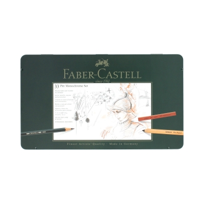 Zestaw artystyczny 33 elementy Pitt Monochrome Faber-Castell FC112977