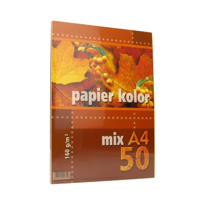 Papier ksero A4 160g mix Kreska (50)
