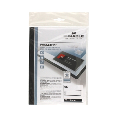 Kieszeń samoprzylepna 18x75 (10) Pocketfix Durable